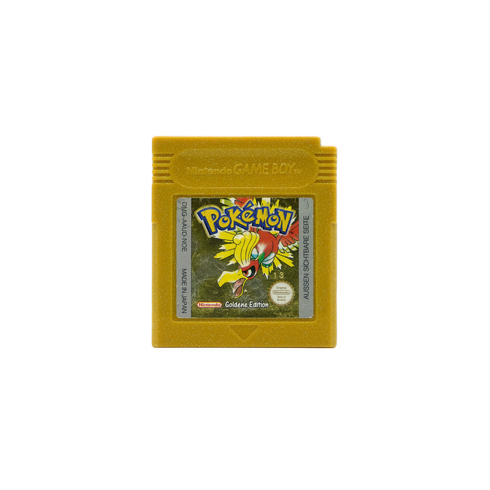 Pokémon Gold Spiel für Game Boy Color in glitzerndem, goldigen Gehäuse - Vorderseite
