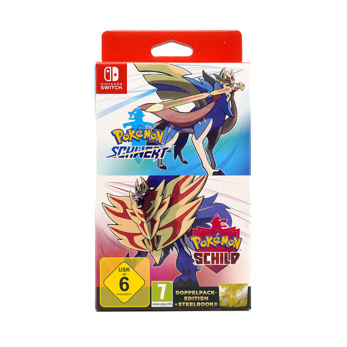 Pokémon Schwert & Pokémon Schild Doppelpack-Edition + Steelbook für Nintendo Switch in Originalverpackung - Vorderseite