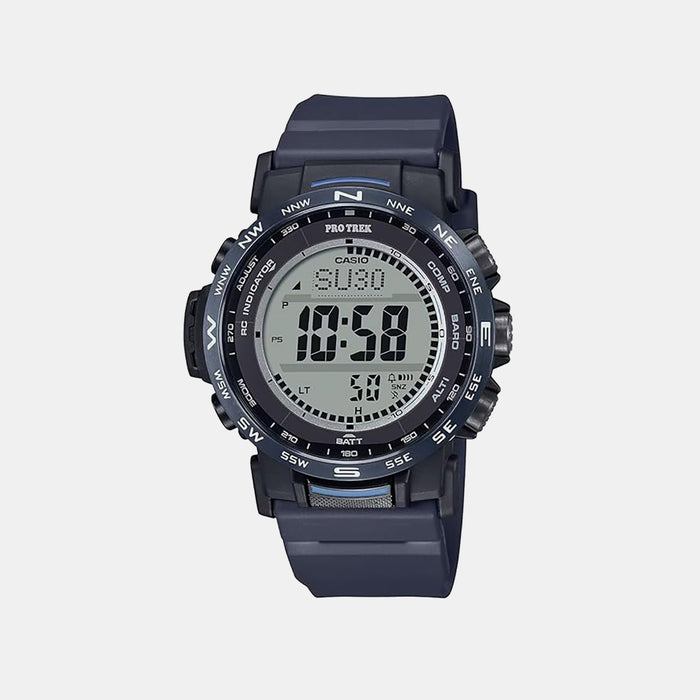 Protrek Men Quartz Blue Dial Digital Resin Watch SL121