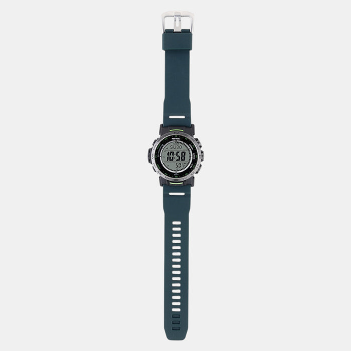 Protrek Men Quartz Silver Dial Digital Resin Watch SL114