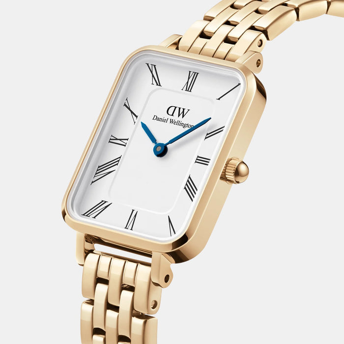 Quadro Women Quartz White Dial Analog Stainless Steel Watch DW00100688K