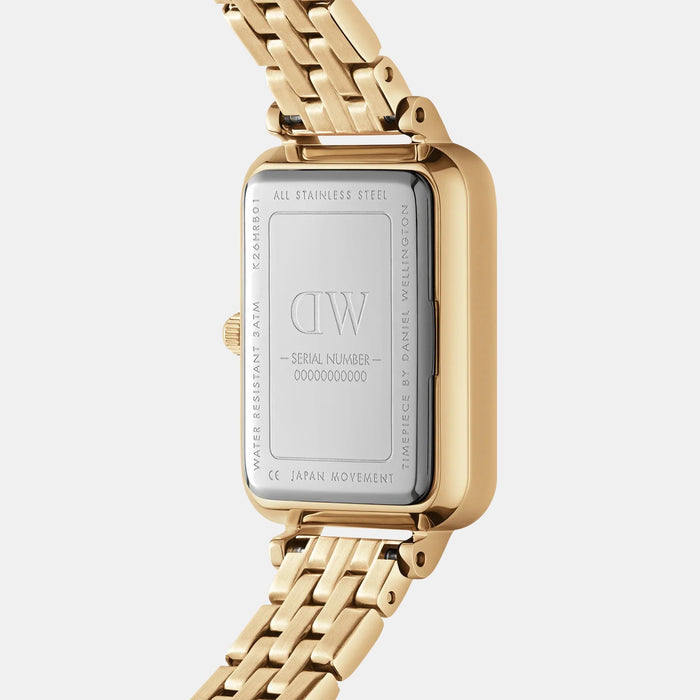 Quadro Women Quartz White Dial Analog Stainless Steel Watch DW00100688K
