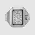 Fossil Rectangular Silver Analog watch