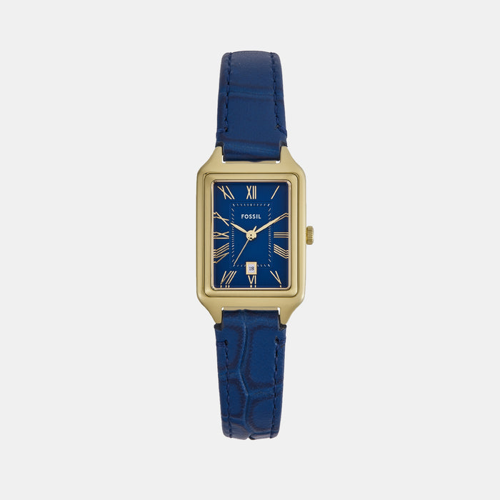 Raquel Women Quartz Blue Dial Analog Leather Watch ES5365