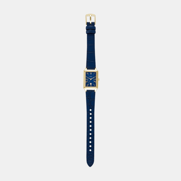 Raquel Women Quartz Blue Dial Analog Leather Watch ES5365