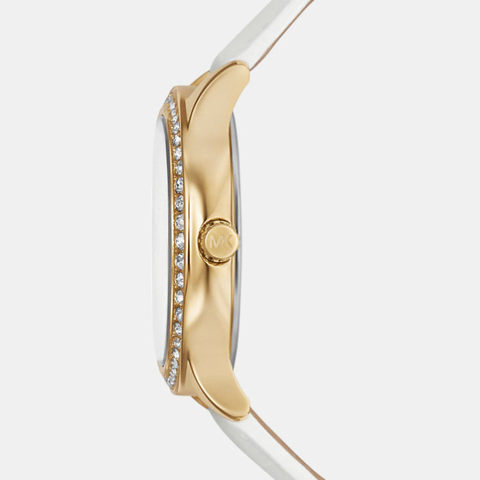 Sage Women Quartz Mother Of Pearl Dial Analog Leather Watch MK4818