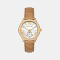 Sage Women Quartz Mother Of Pearl Dial Analog Leather Watch MK4819