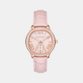 Sage Women Quartz Mother Of Pearl Dial Analog Leather Watch MK4820