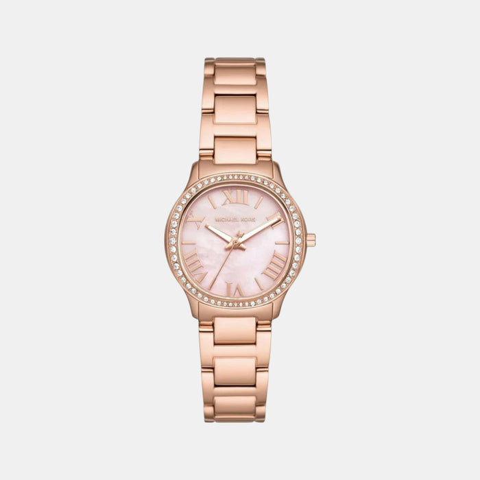 Sage Women Quartz Mother of Pearl Dial Analog Stainless Steel Watch MK4823