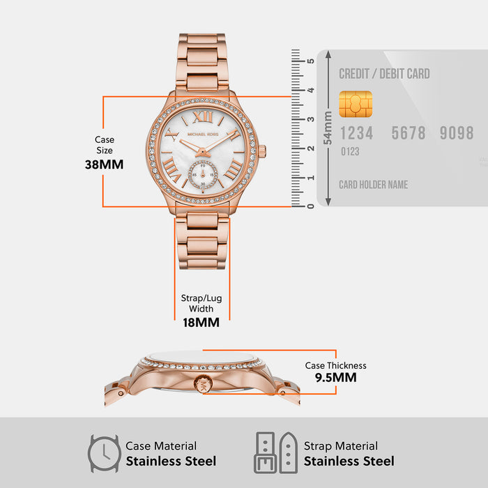 Michael Kors 38 mm Rose Gold Quartz watch