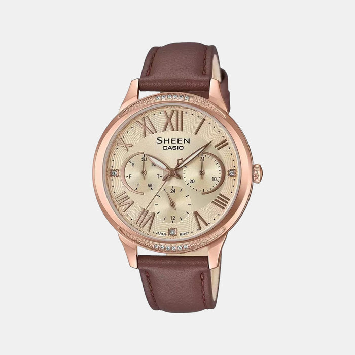 Sheen Female Chronograph Leather Watch SX255