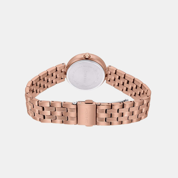 Sheen Women Quartz Pink Dial Analog Stainless Steel Watch SH225