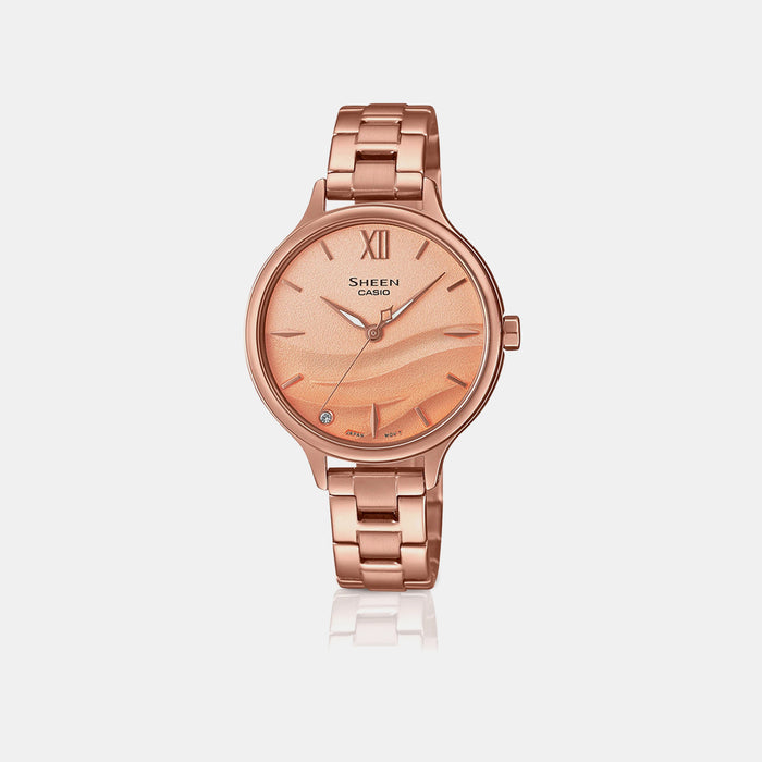 Sheen Women Quartz Pink Dial Analog Stainless Steel Watch SH274
