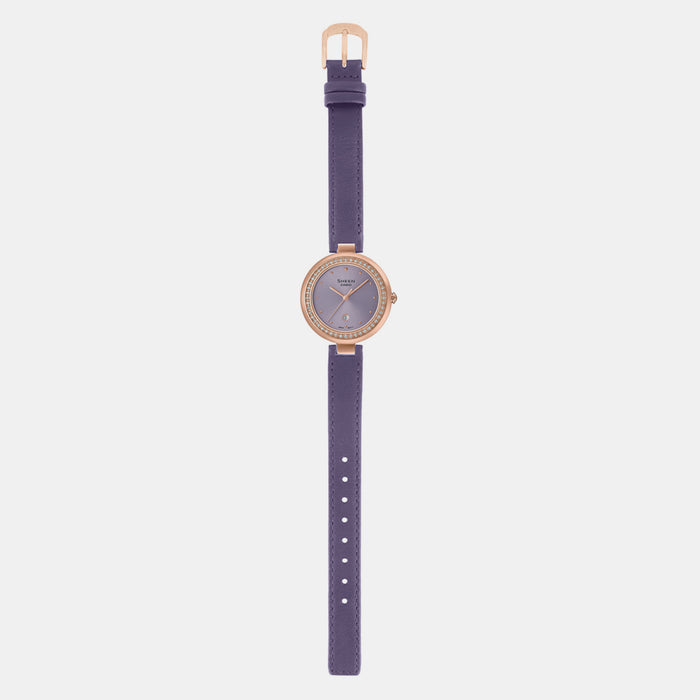 Casio Leather Purple watch