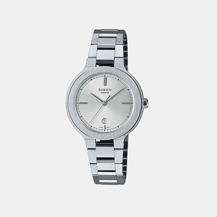 Sheen Women Quartz Silver Dial Analog Stainless Steel Watch SH305