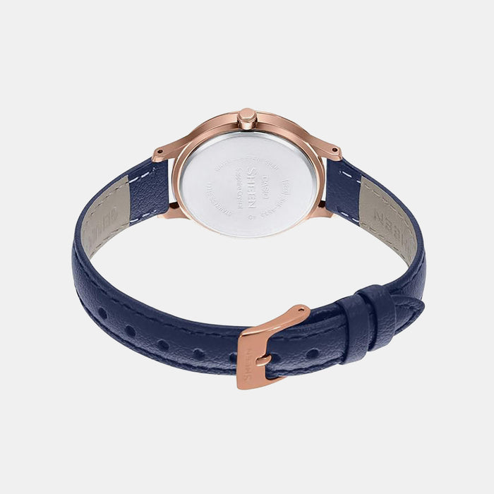 Sheen Women Quartz White Dial Analog Leather Watch SH208