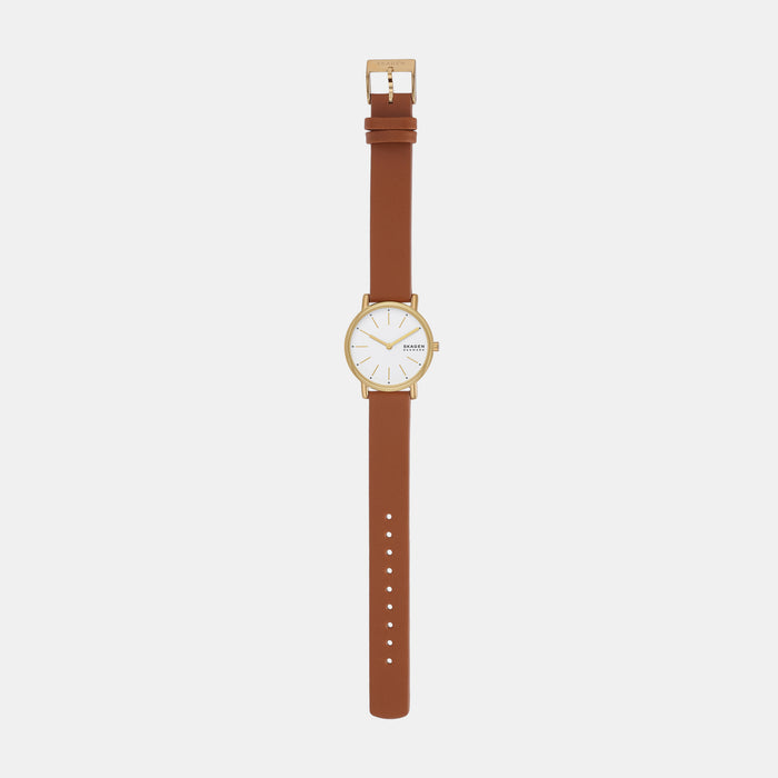 Signatur Lille Women Quartz White Dial Analog Leather Watch SKW3121