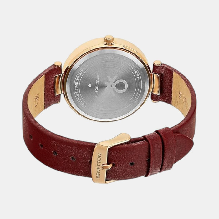 Signature Women Quartz Pink Dial Multi-Function Leather Watch UWUCL1008