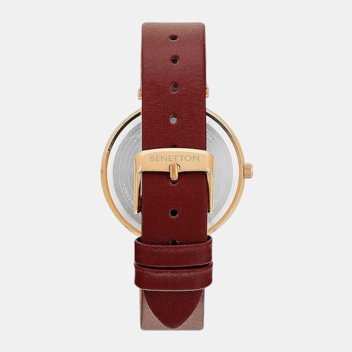 Signature Women Quartz Pink Dial Multi-Function Leather Watch UWUCL1008