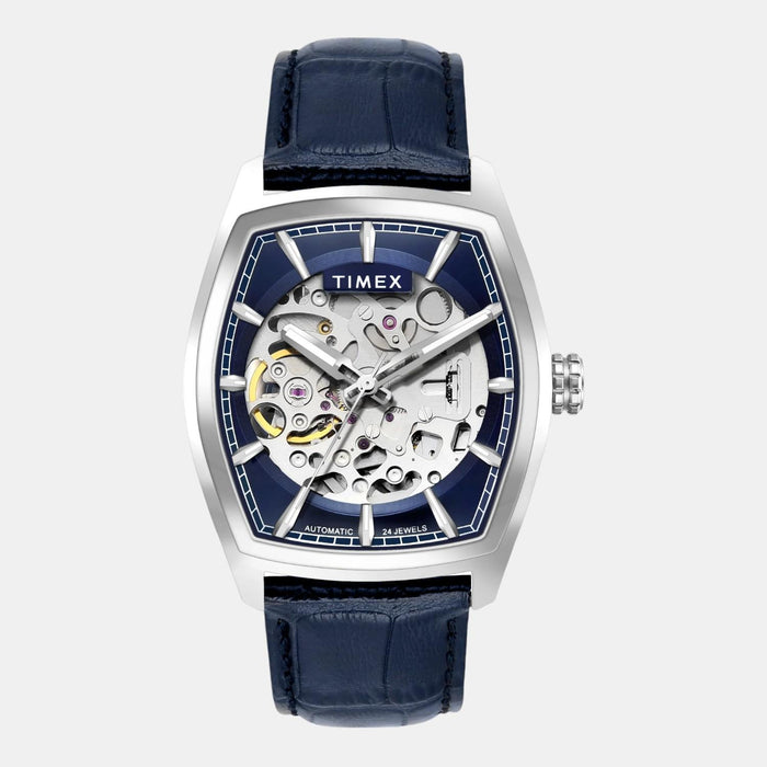Signio Men Automatic Blue Dial Analog Leather Watch TWEG25900