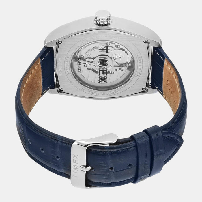 Signio Men Automatic Blue Dial Analog Leather Watch TWEG25900
