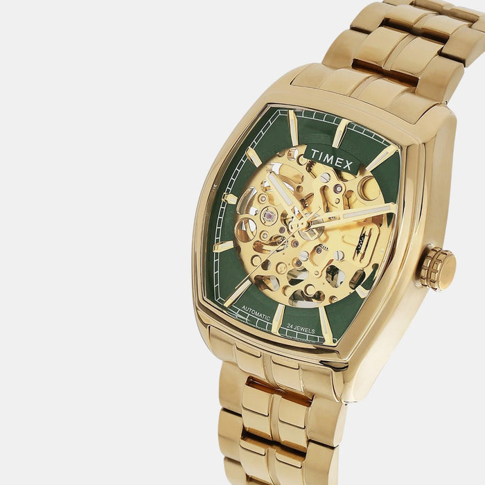 Signio Men Automatic Green Dial Analog Stainless Steel Watch TWEG25902