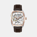 Signio Men Automatic Silver Dial Analog Leather Watch TWEG25901
