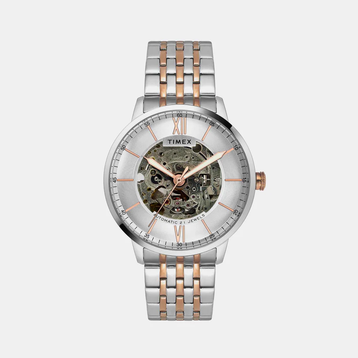 Signio Men Automatic Silver Dial Analog Stainless Steel Watch TWEG23503