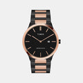 Signio Men Quartz Black Dial Analog Stainless Steel Watch TWEG23601