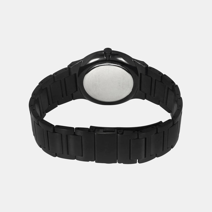 Signio Men Quartz Black Dial Analog Stainless Steel Watch TWEG23603