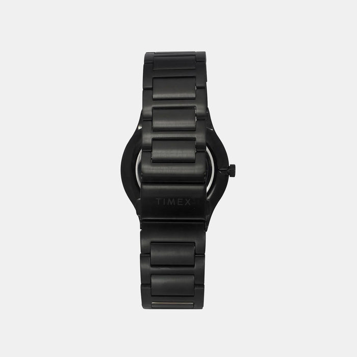 Signio Men Quartz Black Dial Analog Stainless Steel Watch TWEG23603