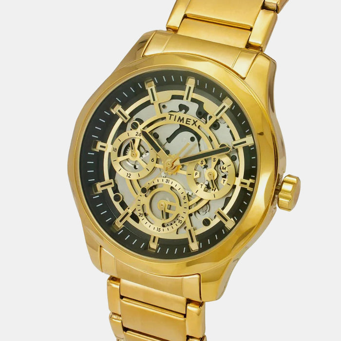 Signio Men Quartz Black Dial Multi-Function Stainless Steel Watch TW0TG7628