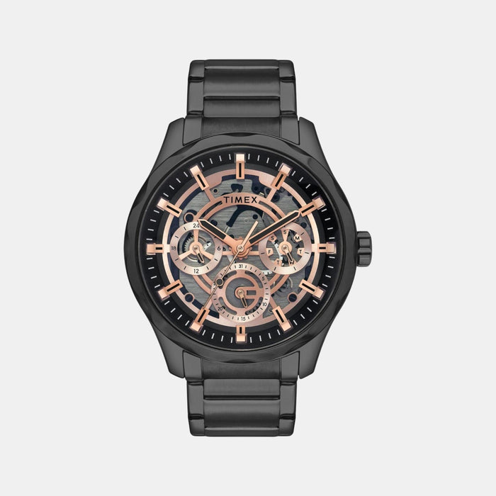 Signio Men Quartz Black Dial Multi-Function Stainless Steel Watch TW0TG7630