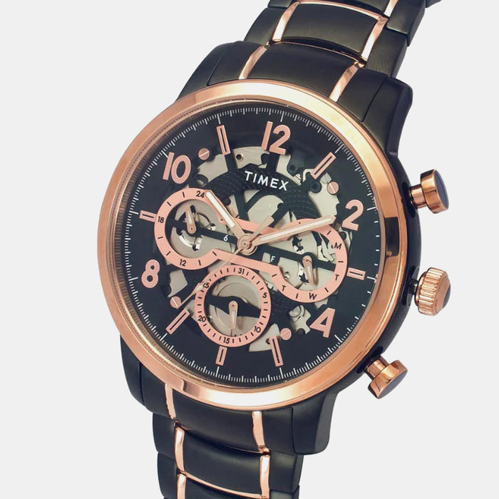 Signio Men Quartz Black Dial Multi-Function Stainless Steel Watch TWEG20206