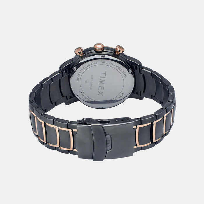 Signio Men Quartz Black Dial Multi-Function Stainless Steel Watch TWEG20206