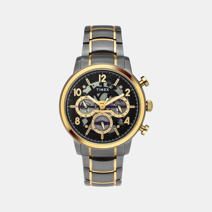 Signio Men Quartz Black Dial Multi-Function Stainless Steel Watch TWEG20208