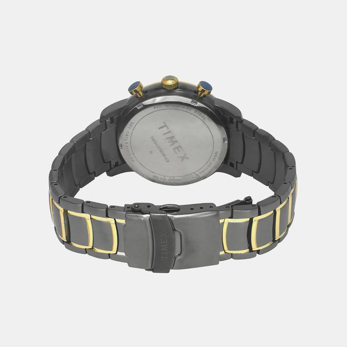 Signio Men Quartz Black Dial Multi-Function Stainless Steel Watch TWEG20208