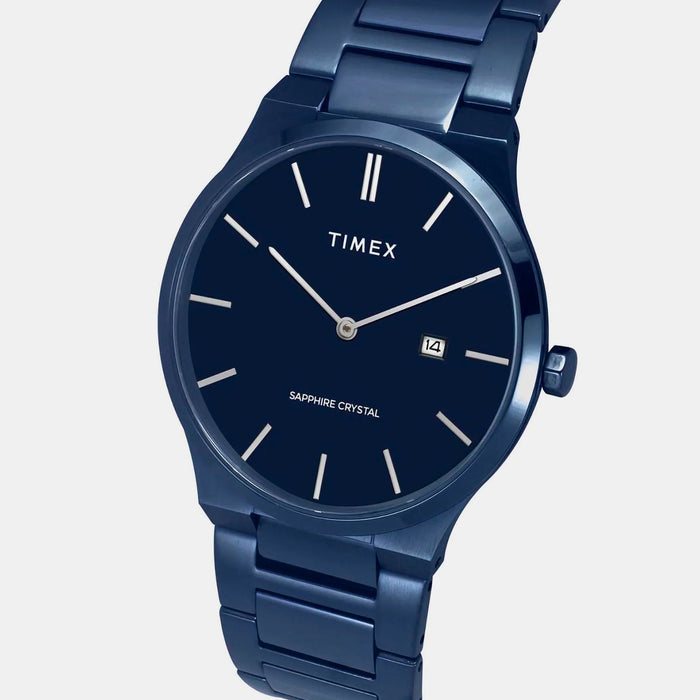 Signio Men Quartz Blue Dial Analog Stainless Steel Watch TWEG23602