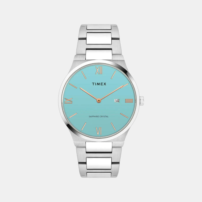 Signio Men Quartz Blue Dial Analog Stainless Steel Watch TWEG23604