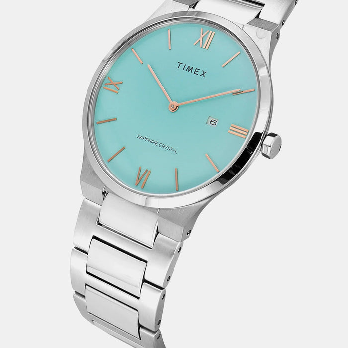 Signio Men Quartz Blue Dial Analog Stainless Steel Watch TWEG23604