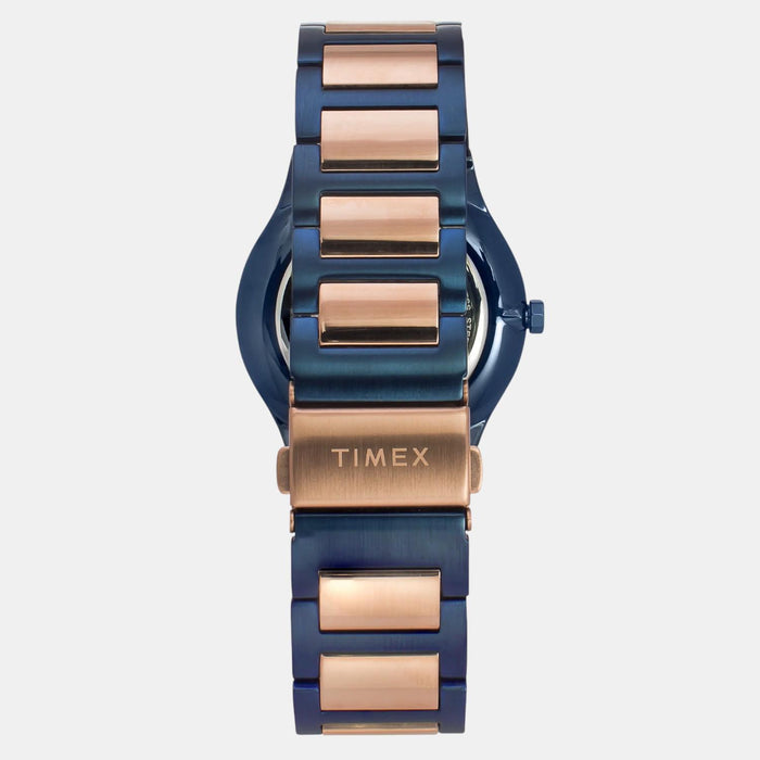 Signio Men Quartz Blue Dial Analog Stainless Steel Watch TWEG23607