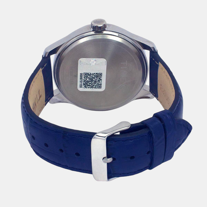 Signio Men Quartz Blue Dial Multi-Function Leather Watch TW0TG7632