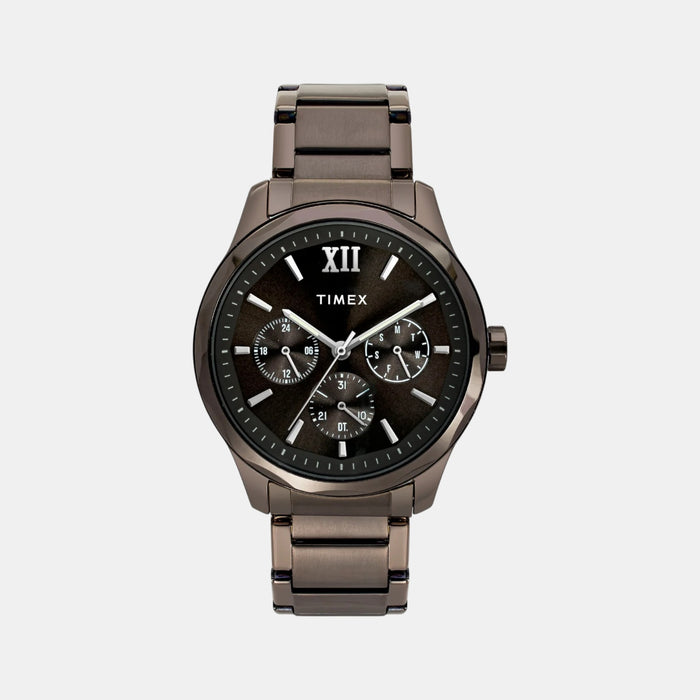 Signio Men Quartz Brown Dial Multi-Function Stainless Steel Watch TW0TG7636