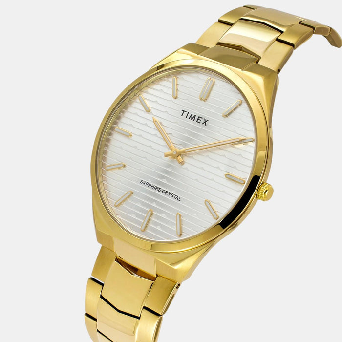 Signio Men Quartz Silver Dial Analog Stainless Steel Watch TWEG25801