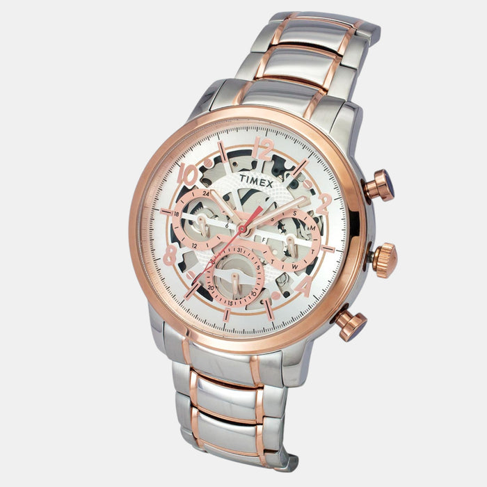 Signio Men Quartz Silver Dial Multi-Function Stainless Steel Watch TWEG20205