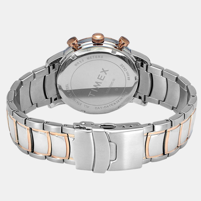 Signio Men Quartz Silver Dial Multi-Function Stainless Steel Watch TWEG20205