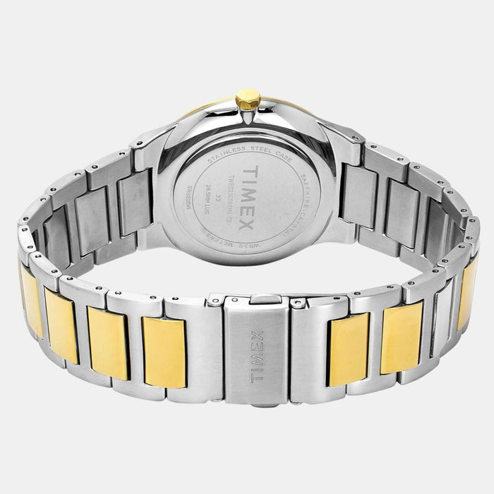 Signio Men Quartz White Dial Analog Stainless Steel Watch TWEG23606