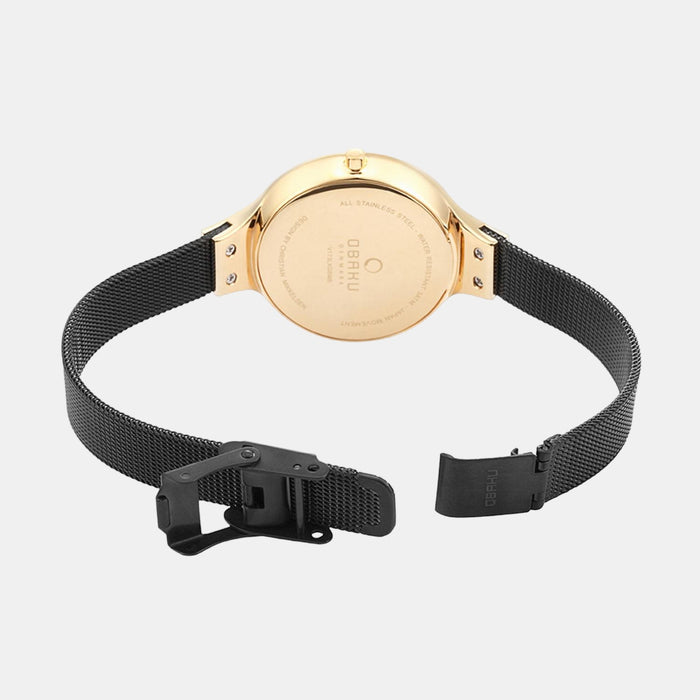 Obaku Women Round Black watch