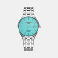 Slim-Line Men Quartz Blue Dial Analog Stainless Steel Watch 512833 41 05 20