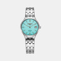 Slim-Line Women Quartz Blue Dial Analog Stainless Steel Watch 512857 41 05 20
